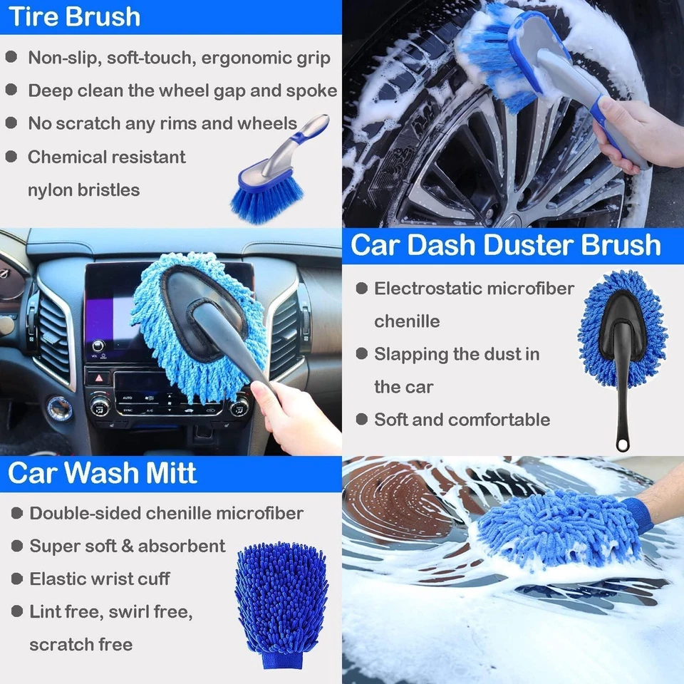 26-Piece Car Detailing Brush Set