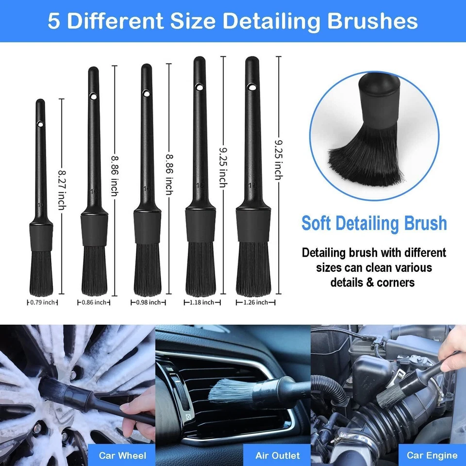 26-Piece Car Detailing Brush Set